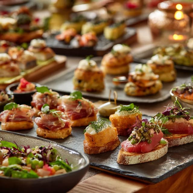 Artisan appetizers and canapés
