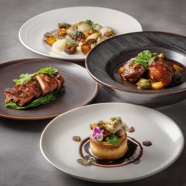 Multi-course dinner plates