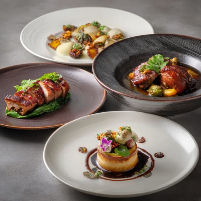 Multi-course dinner plates